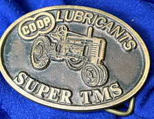 Farmland IND Series 2 John Deere Coop Lubricants Super TMS Belt Buckle 1936-1947 picture