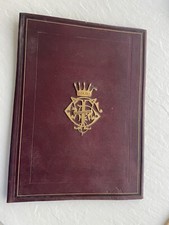 Antique  Document Holder - Philadelphia 1876 Armory Gilt Bronze on Leather picture