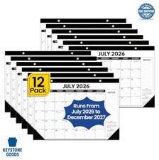 Large Desk Calendar 2026-2027 Monthly 17 x 12 Inch 18 Month 120 GSM Paper Wall picture