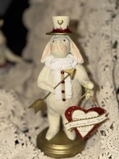 Heather Myers large whimsical folk art bunny, handpainted handmade picture