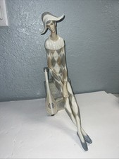 Vintage Lladro NAO 4558 Sad Harlequin Porcelain Figure-see Description picture