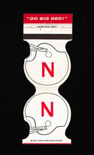 NEBRASKA CORNHUSKERS Football Helmet 1985 Schedule Matchbook Cover picture