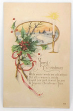 E C Kropp Christmas Postcard Series 502 Winter Winds Antique 1910s Unposted picture