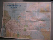 YUKON & NORTHWEST TERRITORY MAP National Geographic September 1997 MAKING CANADA picture