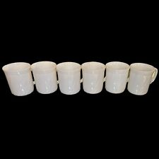 Vintage  Arcopal France White Swirl Milk Glass Coffee Cups. Six Cups. 10 fl oz picture