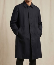 Vintage Military Coat Men's M (38-40R) Black US Military Enlisted Trench Coat picture