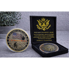 Military Veteran US We Stand for The Flag We Kneel w/ Retirement Award picture