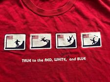 Unique Patriotic TRUE TO THE RED WHITE BLACK & BLUE Tee Printed in USA picture