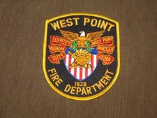 VINTAGE WEST POINT FIRE DEPARTMENT CLOTH PATCH NEW UNUSED picture