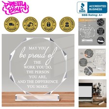 Inspirational Acrylic Thank You Sign - Perfect Gift for Nurses and Teachers picture