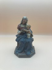 Vintage Anri Carved Madonna Wooden Figurine Italy 1950s Signed M K Kaslatter 5