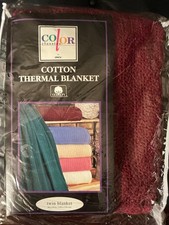Vintage Owen Country Classics 100% Cotton Thermal Blanket Twin Size 66”x90” USA picture