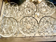 SET 6 Vintage Bobeches to Crystal Chandelier Lamp Parts picture