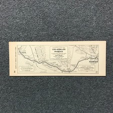c1915 AAA Auto Club SoCal Strip Road Map Los Angeles to Phoenix Pt7 Cadiz Parker picture