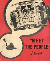 Meet The People of 1944 Play Program, Show Programme picture