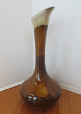Pretty Anna Van Briggle Signed Brown Drip Glaze 7 Inch Bud Vase picture