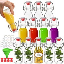 AuroTrends 4oz Swing Top Glass Bottles 12-Pack with Airtight Lids 4fl.oz-12Pack picture