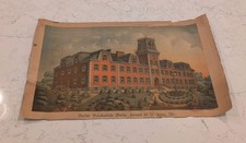 ANTIQUE A. GAST & CO ST LOUIS GERMAN PROTESTANT ORPHANAGE HOME COLOR LITHOGRAPH picture