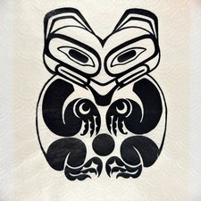 3 vintage Alaska Northwest Coast–style formline print picture