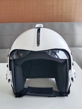 PLAIN WHITE HGU-33 FLIGHT HELMET MOVIE PROP PILOT NAVAL AVIATOR USN picture