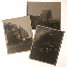 3 Vintage Coal Breaker Colliery Fire Photographs 1940s Northeastern PA 8X10 picture
