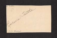 Lurene Tuttle & Charles Bickford Original Dual-Signed Autograph Cut Signature picture
