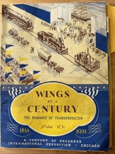 Chicago World's Fair Wings Of A Century Transportation Booklet Antique 1933 picture