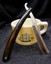 Vintage Geo Wostenholm IXL Frameback Straight Razor Wostenholms Own Sheffield picture