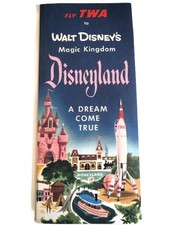Disneyland Grand Opening TWA Brochure Map Guide Advertisement 1955 MINT NEW picture