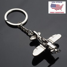 Air Plane Airplane Classic Charm Pendant Keychain Finger Spinning Propeller Gift picture