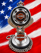 Vintage 1998 Franklin Mint Harley-Davidson Heritage Softail Pocket Watch  picture