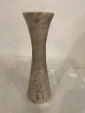 Vintage Marble Vase 7” Tall Tan Stem Vase Beautiful Marble RARE See All Photos picture