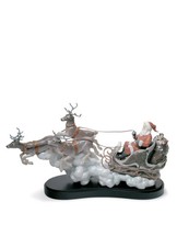 Lladro Santa's Midnight Ride Sleigh Figurine Reindeer Limited 01001938 picture