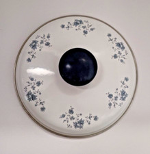 JOHANN HAVILAND Blue Garland Porcelain Enamel Pot LID 8-1/8” Wide, BAKELITE Knob picture