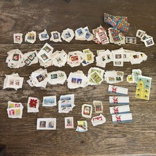 Hundreds Of Vintage Christmas Seal Stamps 1930s-1970s Mostly Used Ephemera Lot picture