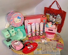 Hello Kitty Lot Y2K Rare 90s-00s Janome Sewing Machine Kitchenware, Alarm Clock picture