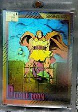 Doctor Doom 90’s Marvel Universe Hologram INSERT SSP Doomsday Rainbow Holo RARE picture