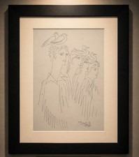 Pen & ink drawing On Paper By Prominent Artist syed sadequain naqvi picture