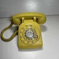 1970”s Yellow Phone Western Electric Bell System Rotary Dial Desk Vintage picture