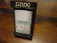 PENNSYLVANIA MAP THE KEYSTONE STATE ZIPPO LIGHTER MINT IN BOX 2001 picture