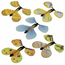 5 qty Flying Butterfly Greeting Card Magic Toy wind up Great Gift -USA Seller picture