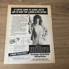 GUNS16 MAGAZINE ADVERT 12X9 THE MILBRO COUGAR AIR PISTOL picture