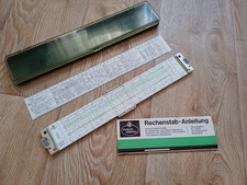 VTG RARE FABER CASTELL 2/83N NOVO DUPLEX SLIDE RULE GERMAN MANUAL picture
