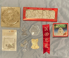 Vintage Lot Christmas Ornaments Spun Glass, Acrylic, Misc picture