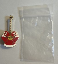 Hard Rock Cafe Pin Detroit Red Wings Jersey Guitar LE 300 picture
