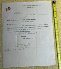 Vintage 1925 Canton, OH Commandery #38 Knights Templar -  Masonic picture