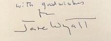 Jane Wyatt (Father Knows Best & Star Trek) autographed signed index card cut COA picture