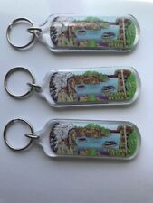 Wisconsin Dells Keychain Lucite Rectangle 3 PCS Pack  picture