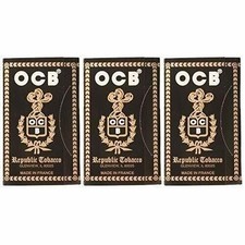 OCB Ungummed Single Wide Rolling Papers (3 Pack) - 450 Papers Total picture