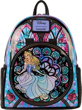 Loungefly Disney Princess Stained Glass: Sleeping Beauty Mini-Backpack NEW 🚚✅ picture